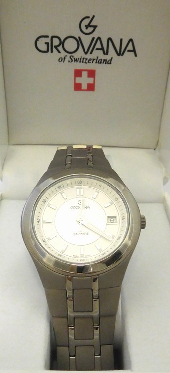 Luxusní švýcarské titanové kovové hodinky Grovana 1535.1192