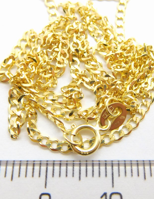 Klenoty Budín Pevný dámský zlatý řetízek ze žlutého zlata PANCER 585/2,58gr 42cm HK6218