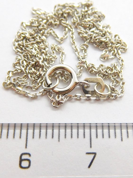 Klenoty Budín Přívěskový zlatý řetízek z bílého zlata ANKER 585/1,63gr 50cm HK6265