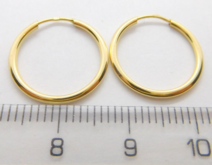 Klenoty Budín Zlaté kruhy ze žlutého zlata pr.16mm 585/0,38gr H156