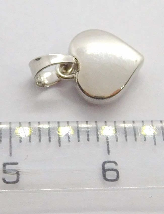 Klenoty Budín Zlatý přívěsek z bílého zlata - zlaté srdíčko hladké 585/0,36gr HK3272