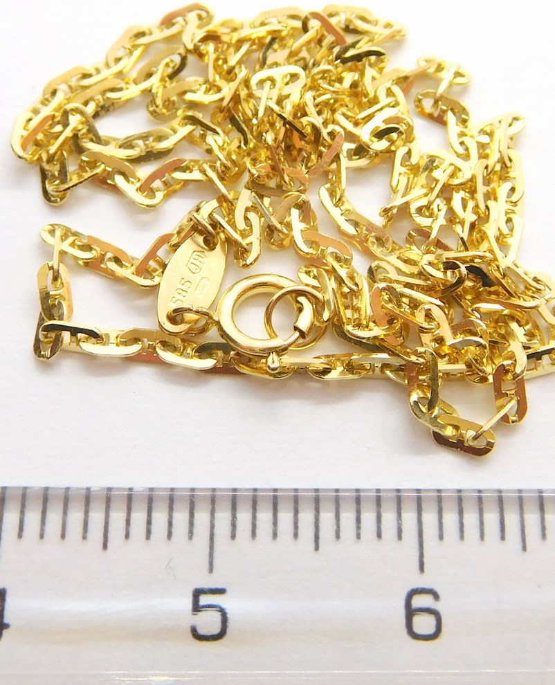 Klenoty Budín Mohutný dámský zlatý náramek ze žlutého zlata 585/1,64gr 18cm HK7149