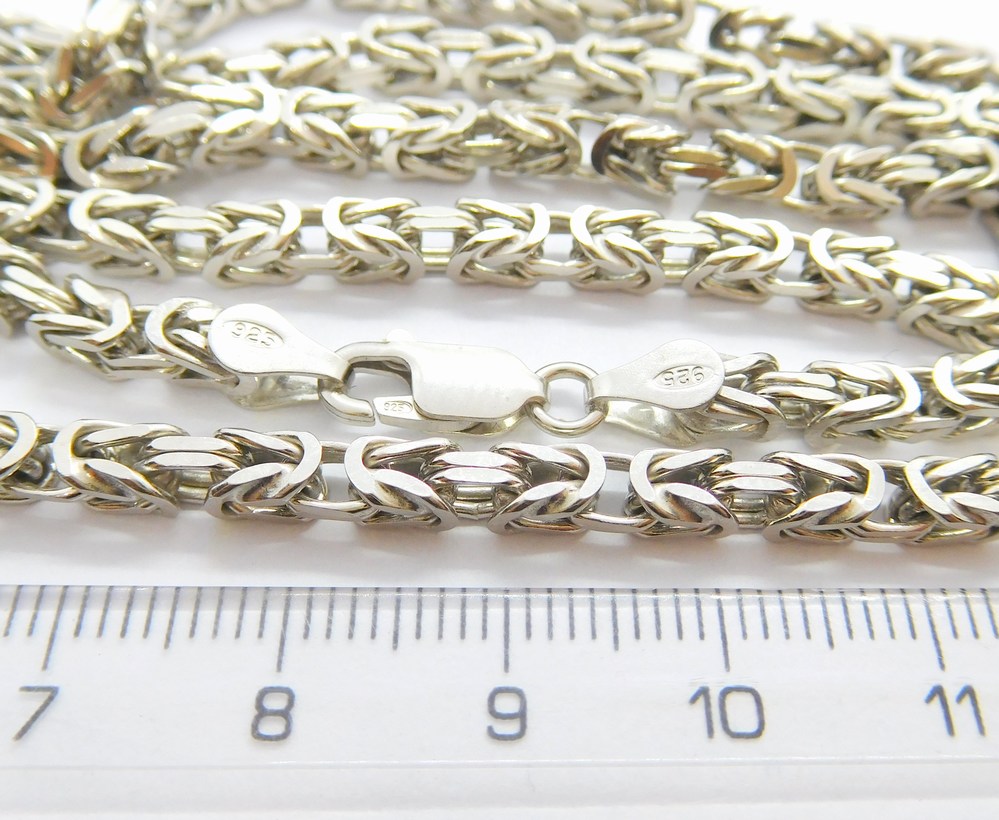 Klenoty Budín Mohutný pánský stříbrný rhodiovaný řetěz - královská vazba 60cm 925/1000 34,51gr 031117800003