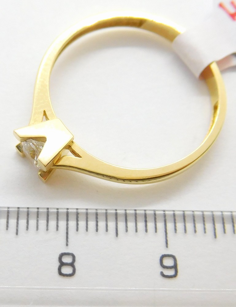 Klenoty Budín Dámský zásnubní zlatý prsten se zirkonem 585/1,94gr vel. 58 HK1111