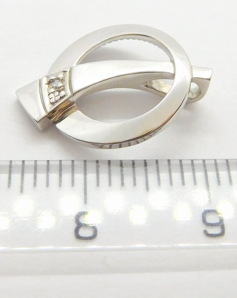 Klenoty Budín Dámský zlatý přívěsek z bílého zlata se zirkonem 585/1,32gr HK3121