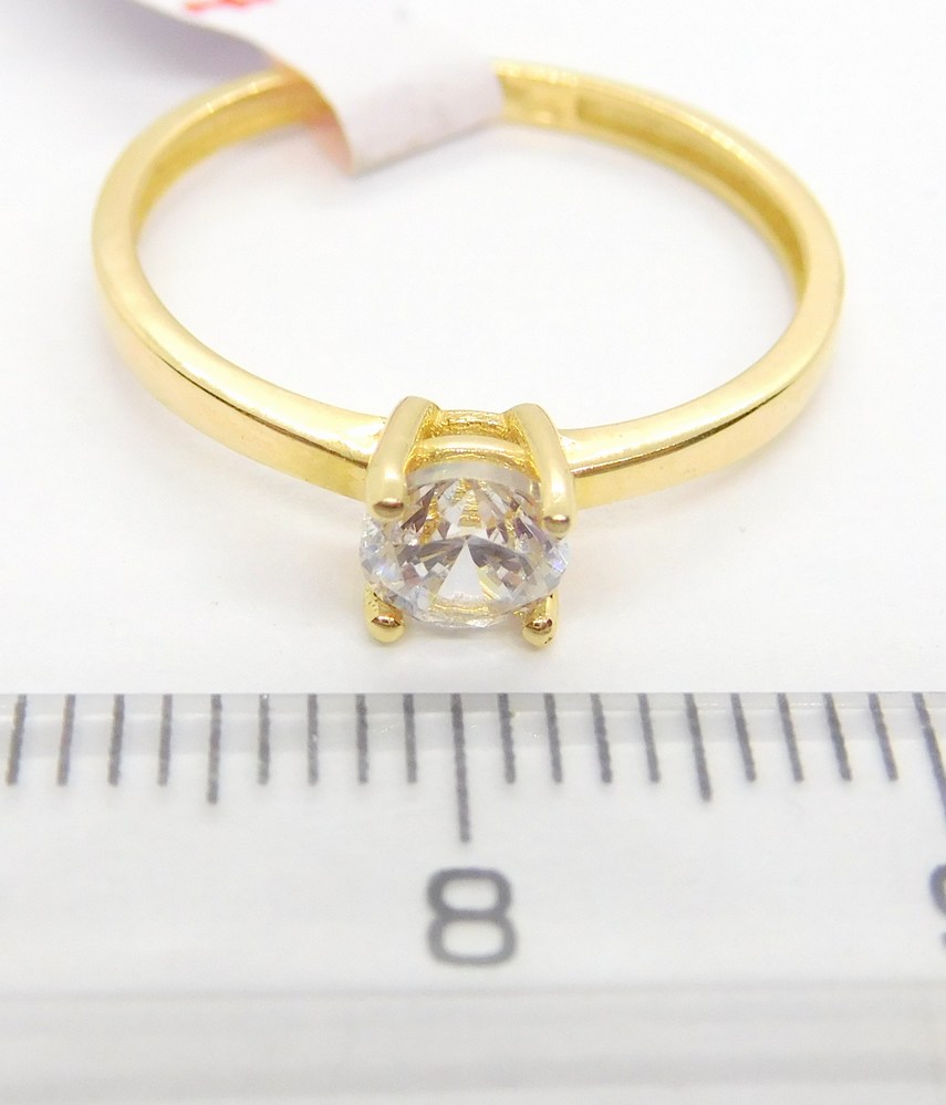 Klenoty Budín Dámský zásnubní zlatý prsten se zirkonem 585/1,19gr vel. 52 HK1119