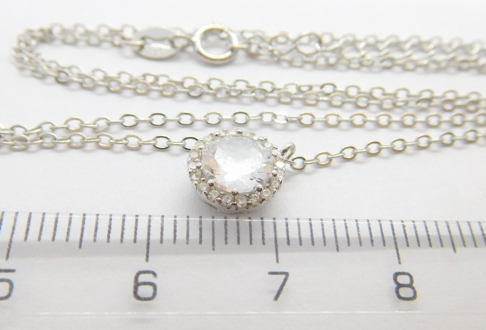 Klenoty Budín Dámský stříbrný náhrdelník se zirkony 925/1000 40+5cm 031113600002