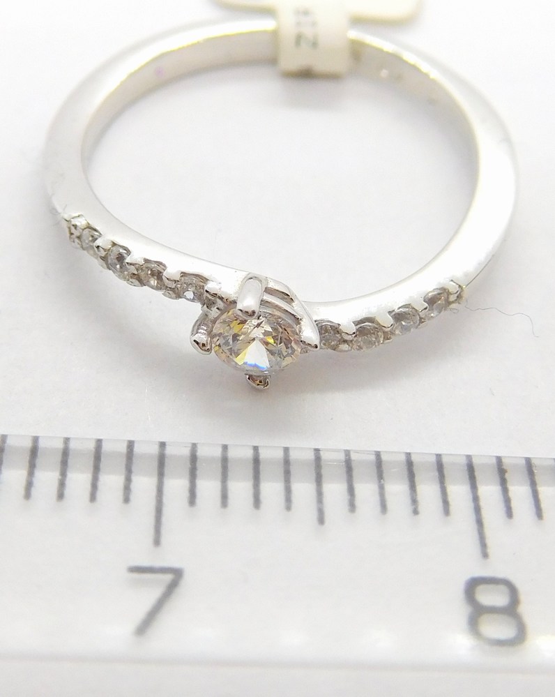 Klenoty Budín Zlatý zásnubní prsten z bílého zlata se zirkony 585/1,42gr vel. 47 6660304