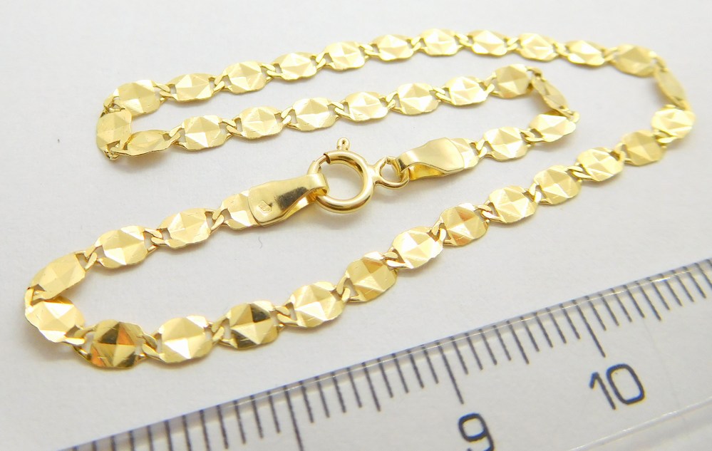 Klenoty Budín Dámský hladký pevný zlatý náramek ze žlutého zlata 585/1,23gr 19cm HK7023