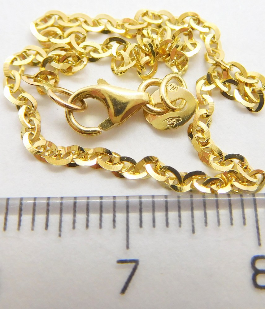 Klenoty Budín Dámský zlatý náramek ze žlutého zlata 585/1,09gr 19cm HK7115