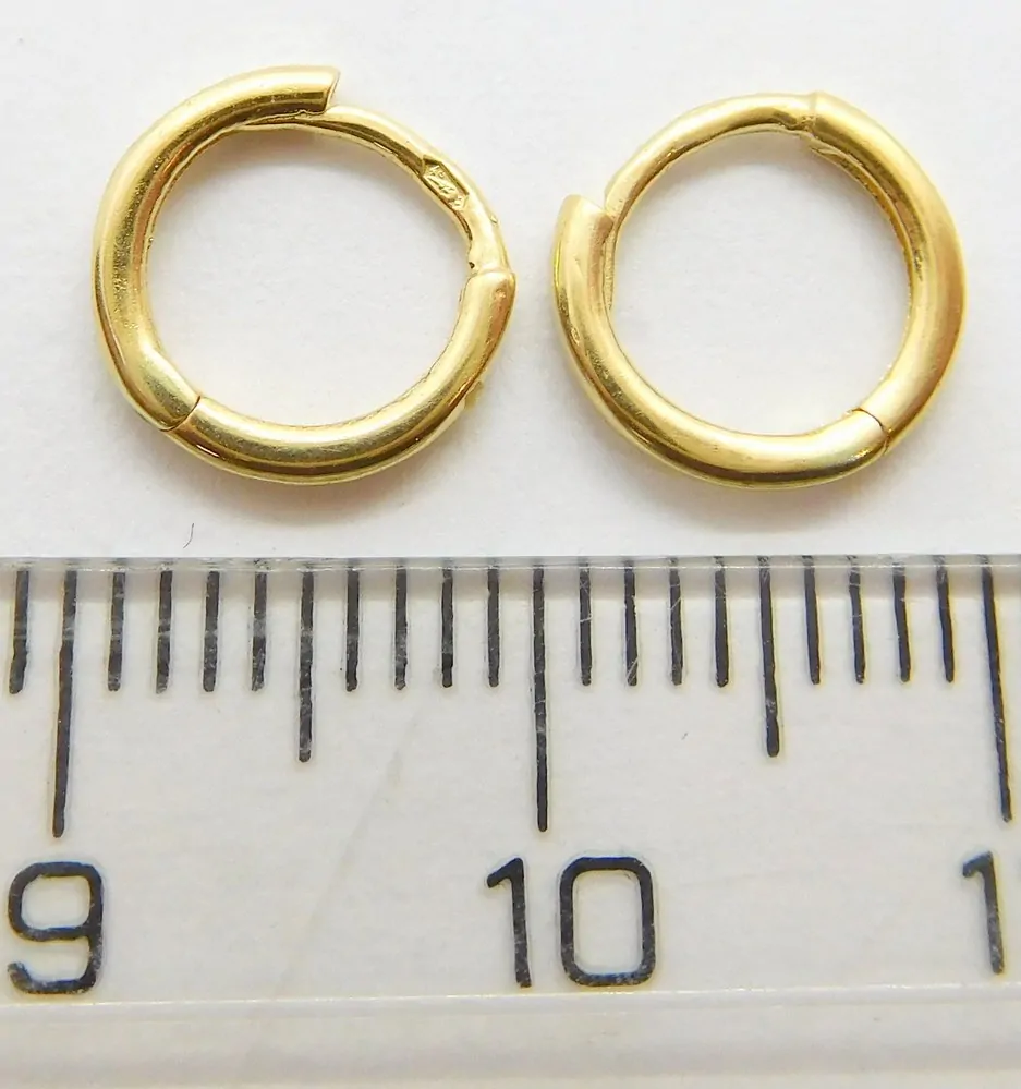 Klenoty Budín Dámské zlaté malé kruhy do ušního boltce (náušnice) 585/0,65gr 02220