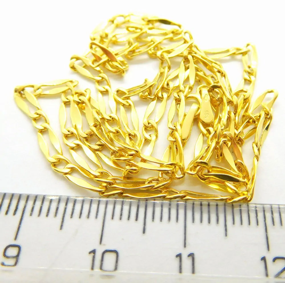 Klenoty Budín Pánský zlatý řetízek ze žlutého zlata KÁVOVÉ ZRNO 585/1,67gr 45cm HK6205