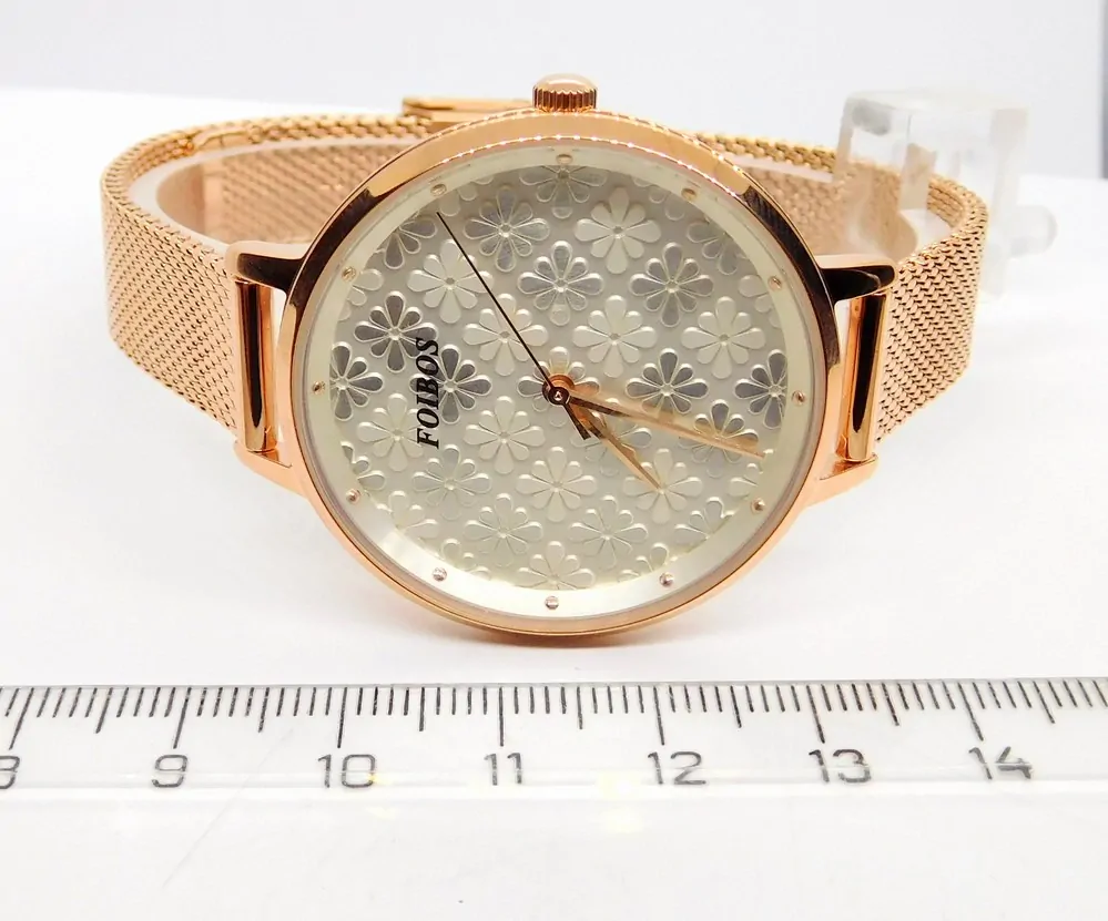 FOIBOS Dámské rose gold ocelové elegantní hodinky FOIBOS CK3M72.3