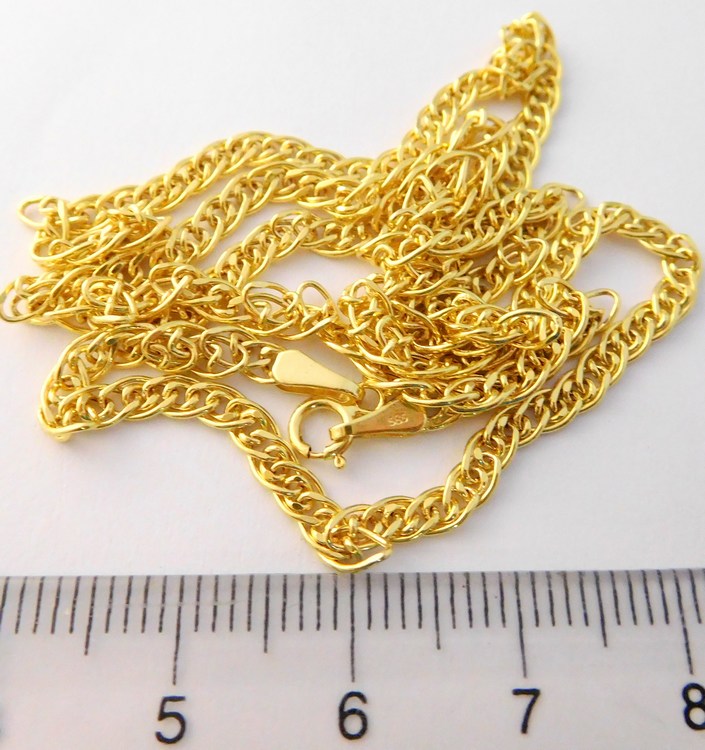 Klenoty Budín Mohutný pevný silný zlatý náramek 19cm 585/1,69gr H7137