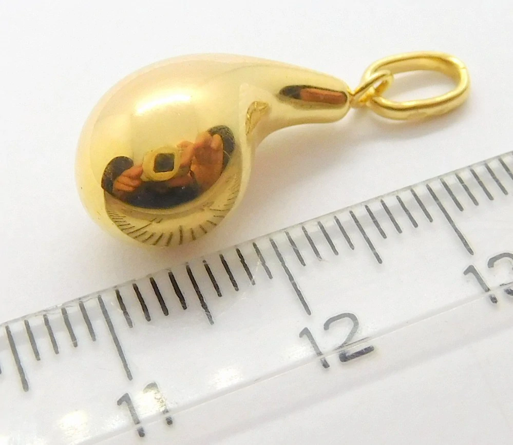 Klenoty Budín Dámský zlatý přívěsek - hladká kapka 585/1,07gr HK3209