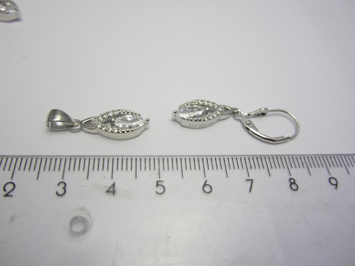 Klenoty Budín Dámská luxusní stříbrná rhodium souprava s čirými zirkony 030402800001