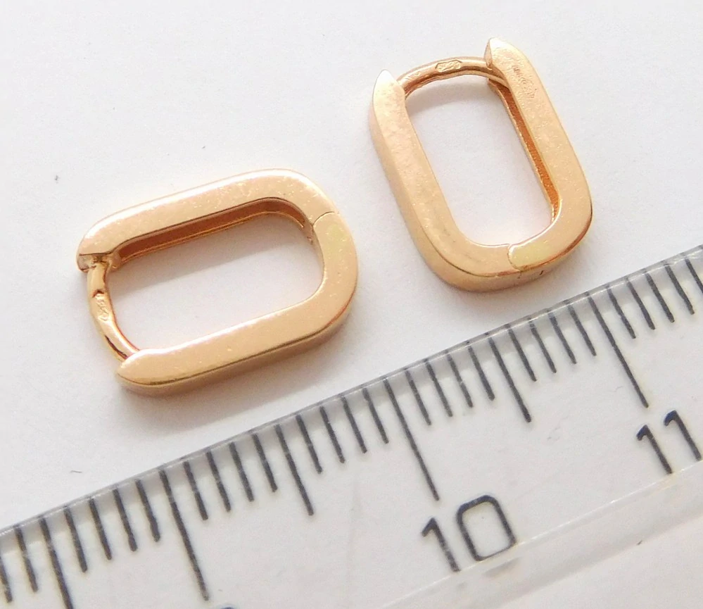 Klenoty Budín Dívčí zlaté náušnice z růžového zlata podkovy 585/1,49gr 03137