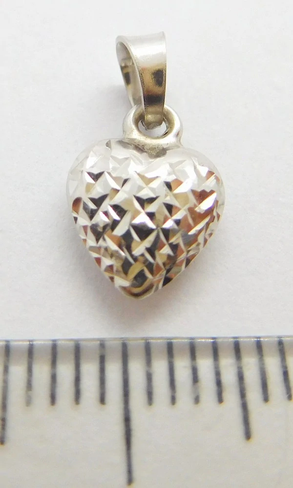 Klenoty Budín Dámský zlatý přívěsek srdíčko z bílého zlata 585/0,31gr 02592