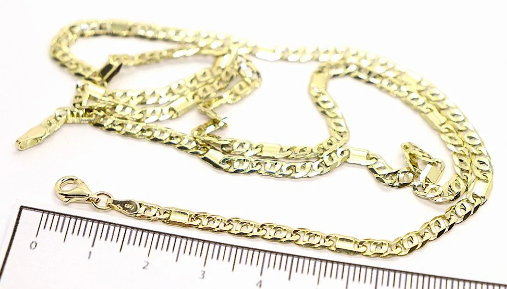 Klenoty Budín Pánský mohutný plný zlatý řetěz ze žlutého zlata 55cm 585/13,13gr HK6278