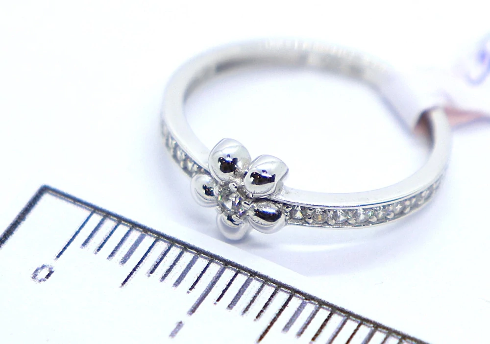 Klenoty Budín Dámský prsten z bílého zlata se zirkony 585/1,70gr vel. 54 HK1247