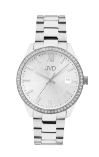 Dámské náramkové designové hodinky JVD JVD JG1011.2 se zirkony na okolo číselníku