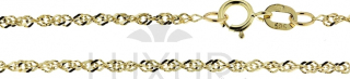Klenoty Budín Dámský zlatý náramek ze žlutého zlata TWIST 585/1,05gr 18cm 3040003