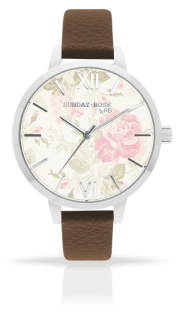 Dámské luxusní designové hodinky SUNDAY ROSE Alive VINTAGE FLOWERS SUN-A01