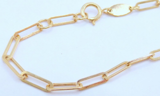 Klenoty Budín Dámský pevný zlatý náramek ze žlutého zlata 585/1,33gr 19cm HK7159