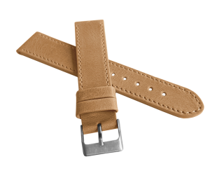 Béžový prošitý řemínek LAVVU SPORT z luxusní kůže Top Grain - 22mm LSAUD22
