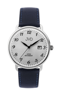 Pánské klasické módní hodinky JVD JC003.1 s řemínkem z pravé kůže