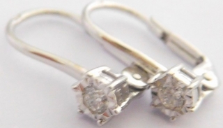 Klenoty Budín Diamantové náušnice z bílého zlata DIAMANT 2x0,18CT 585/1,47gr 3882512