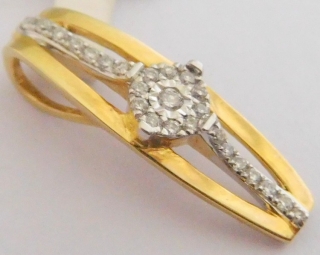 Klenoty Budín Zlatý diamantový přívěsek s diamanty 25x0,08CT 585/0,75gr 3820895