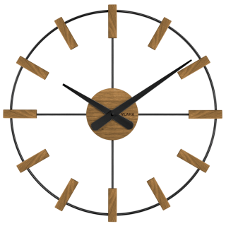 VLAHA Dřevěné černé hodiny VLAHA STUDIO vyrobené v Čechách VCT1062