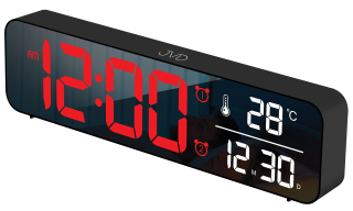 JVD Digitální digi budík do sítě s červenými LED svítícími čísly JVD SB203.3