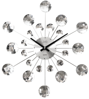 JVD Designové skleněné-kovové hodiny JVD HT464.1