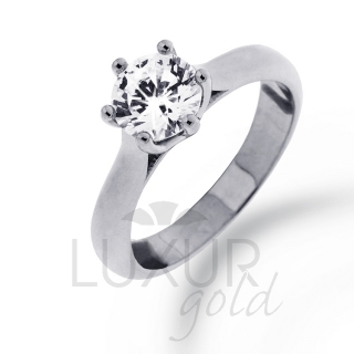 Zásnubní diamantový prsten LOVE, briliant jeden karát, GEMS, 4361000