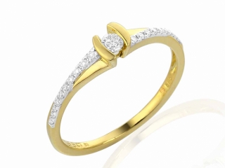 Diamantový prsten GEMS diamonds, žluté zlato posetý diamanty 21 ks 0,15ct POŠTOVNÉ ZDARMA!