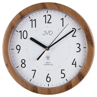 Přesné moderní  rádiem řízené hodiny JVD RH612.8 - imitace dřeva