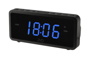 Digitální budík do sítě s modrými LED svítícími čísly a vibracemi JVD SB701.2
