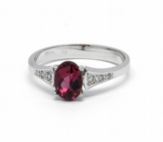 Diamantový prsten s brazilským turmalínem (0,888ct) 585/2,31 gr J-22560-13 POŠTOVNÉ ZDARMA!