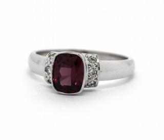 Diamantový prsten s přírodním rodolitem (1,682ct) 585/3,79 gr J-22591-13 POŠTOVNÉ ZDARMA!