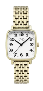 JVD Dámské pozlacené ocelové hranaté hodinky JVD J4196.2