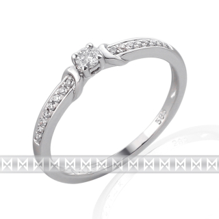 Klenoty Budín Zásnubní zlatý diamantový prsten posetý diamanty 17ks vel.53 P445 3860836.0.53.99