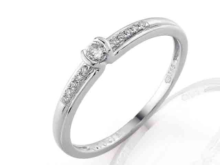 Klenoty Budín Zásnubní zlatý diamantový prsten posetý diamanty 11ks vel.49 3860829