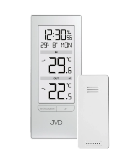 JVD Stříbrný digitální čitelný bezdrátový teploměr JVD T3348.2