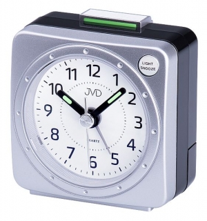 JVD Nejlevnější nalogový budík JVD quartz SR220.2 s osvětlením
