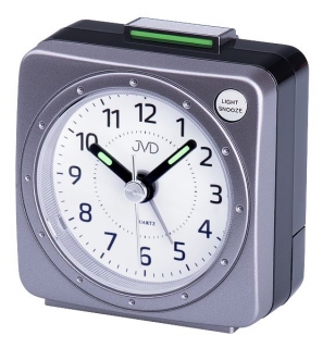 JVD Nejlevnější analogový budík JVD quartz SR220.3 s osvětlením