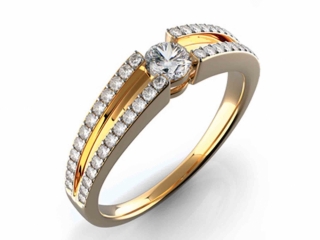 Zásnubní diamantový prsten s diamanty GEMS diamonds, žluté zlato 3810427 POŠTOVNÉ ZDARMA!