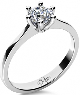 Menorka - zásnubní prsten s diamantem COUPLE - 585/1,80gr 6869090