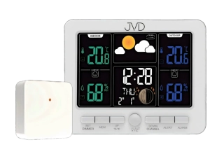 JVD Digitální stříbrná rádiem řízená meteorologická stanice JVD RB6685.1